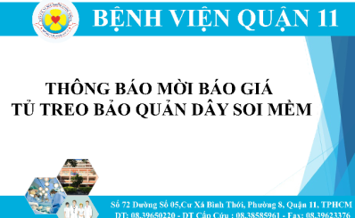 Thông báo mời báo giá tủ treo bảo quản dây soi mềm